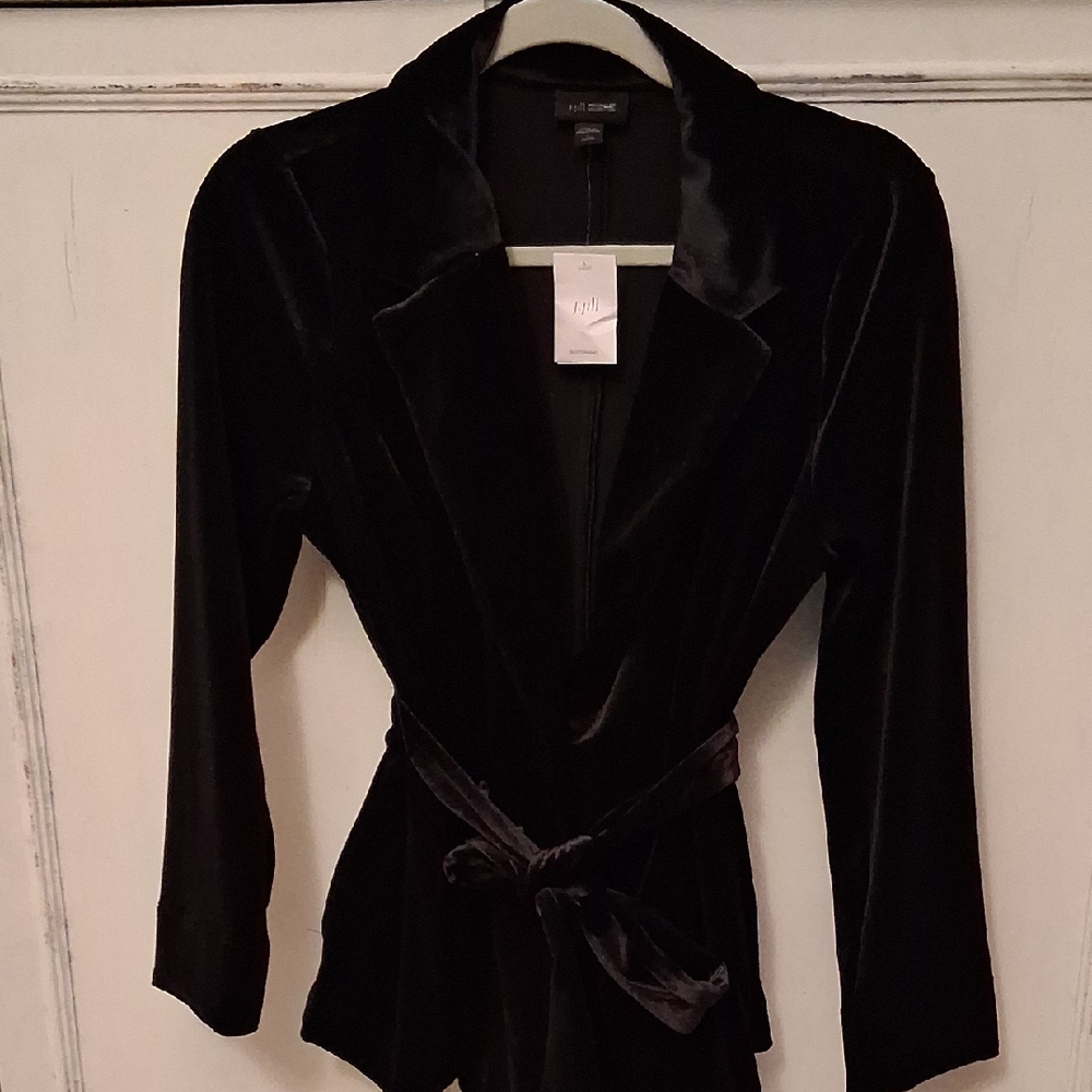 NWT J. Jill Black Velvet Jacket